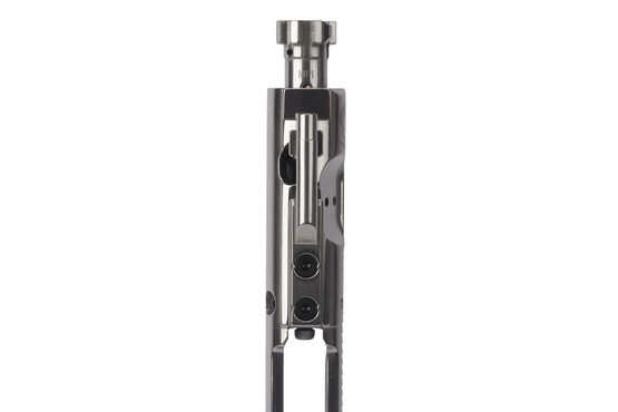 Cryptic Coatings Mystic Silver AR-15 bolt carrier group for 5.56 NATO features a properly staked gas key